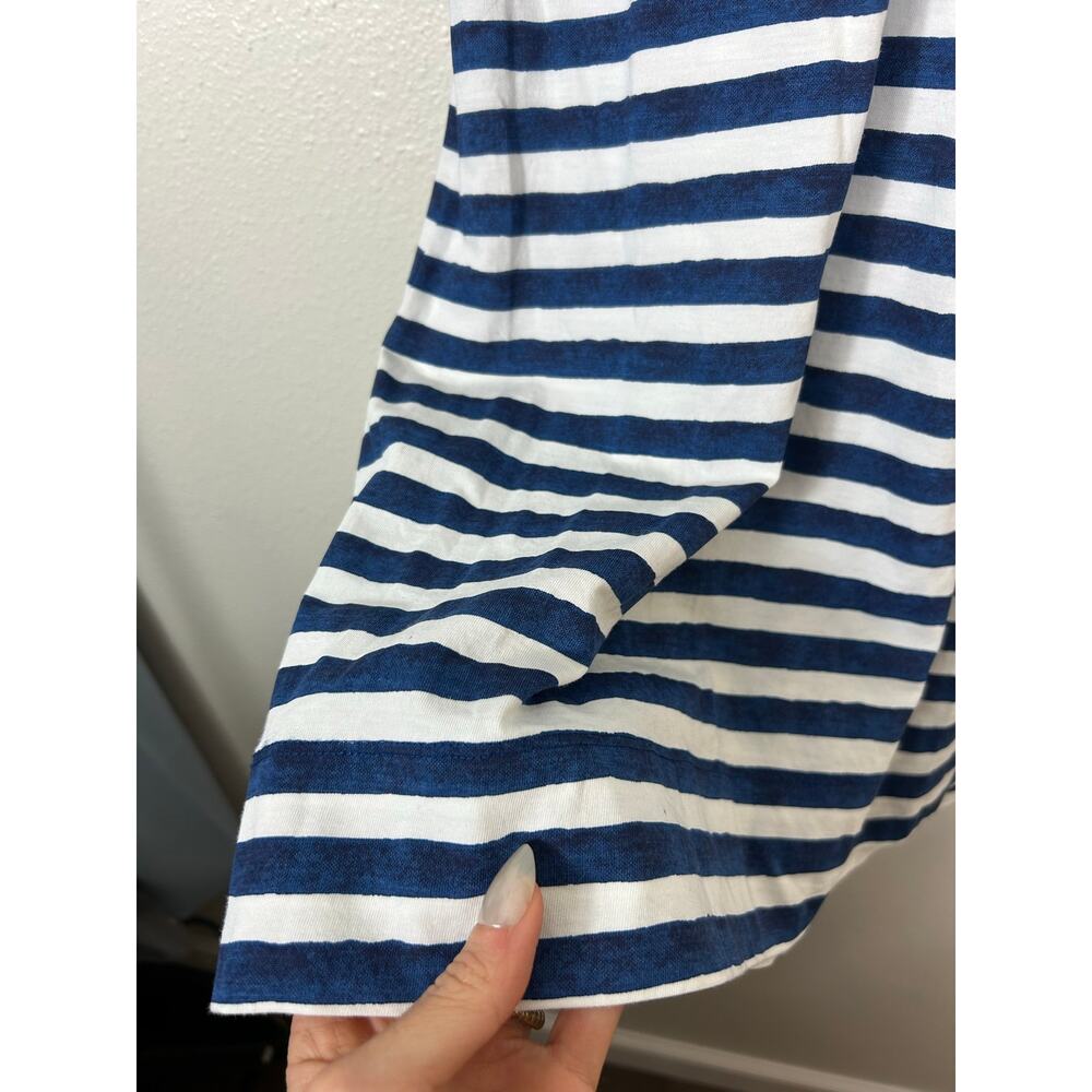 Lilly Pulitzer Marlowe Watercolor Striped Dress Navy Large Nautical Coastal - Picture 4 of 10